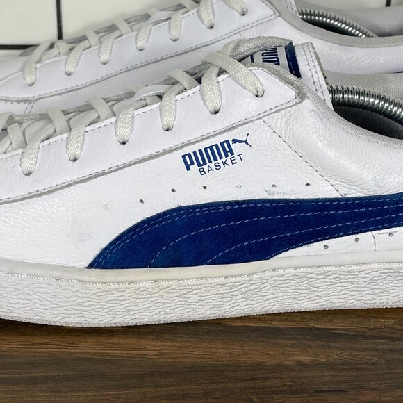 Puma Basket Mens Size 13 Shoes White Leather Low Top Casual Retro Sneakers main image 16